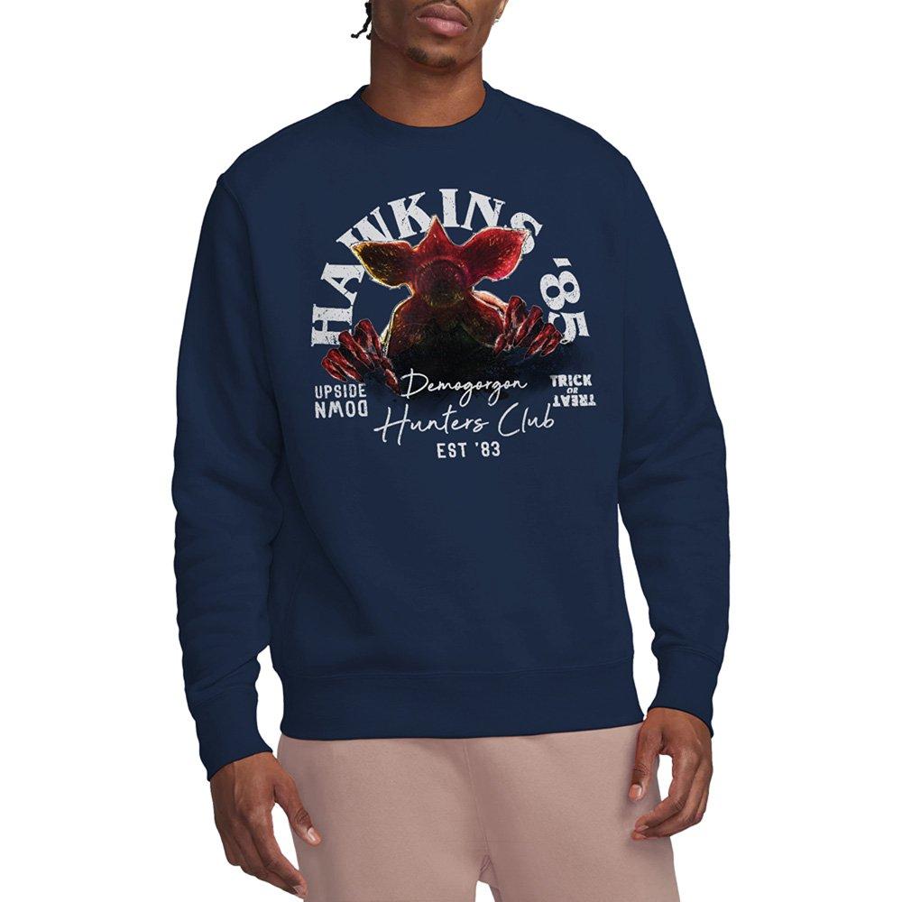 Stranger Things Men's Hawkins 85 Demogorgon Hunters Swe - Navy - L