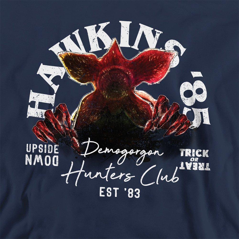 Navy - Stranger Things - Stranger Things Hawkins 85 Demogorgon Hunters Swe - 2