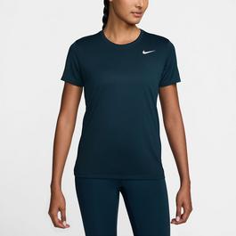 Nike Dri FIT Swoosh Logo Womens Performance T Shirt