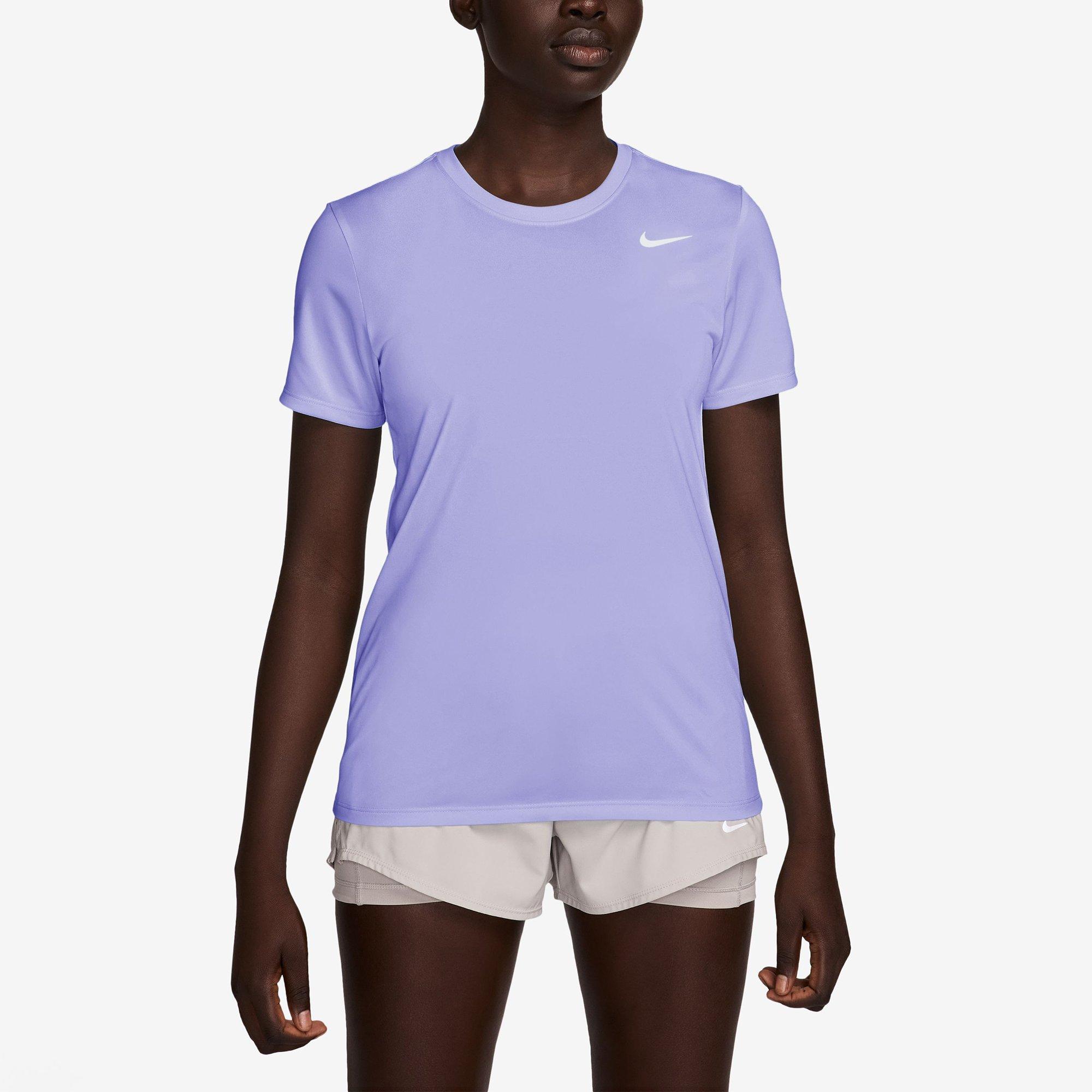 Nike Dri FIT Swoosh Logo Womens Performance T Shirt