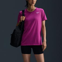 Nike Dri FIT Swoosh Logo Womens Performance T Shirt