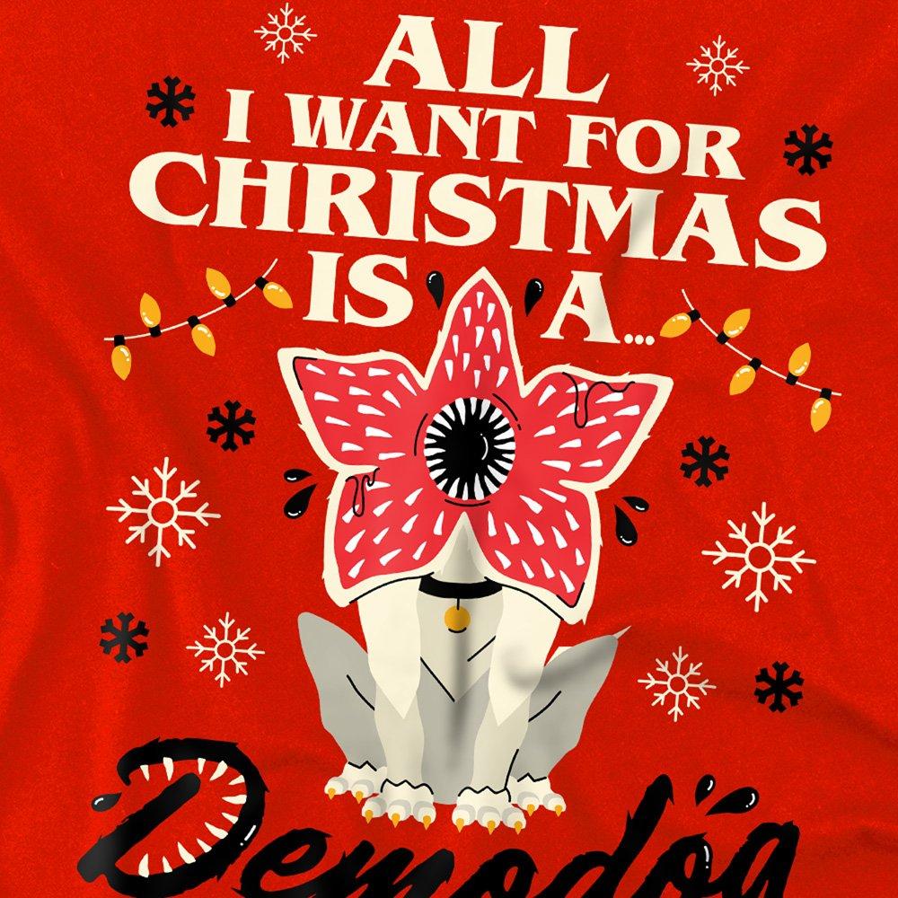 Red - Stranger Things - Stranger Things Demodog Christmas Kids Sweatshirt - 2