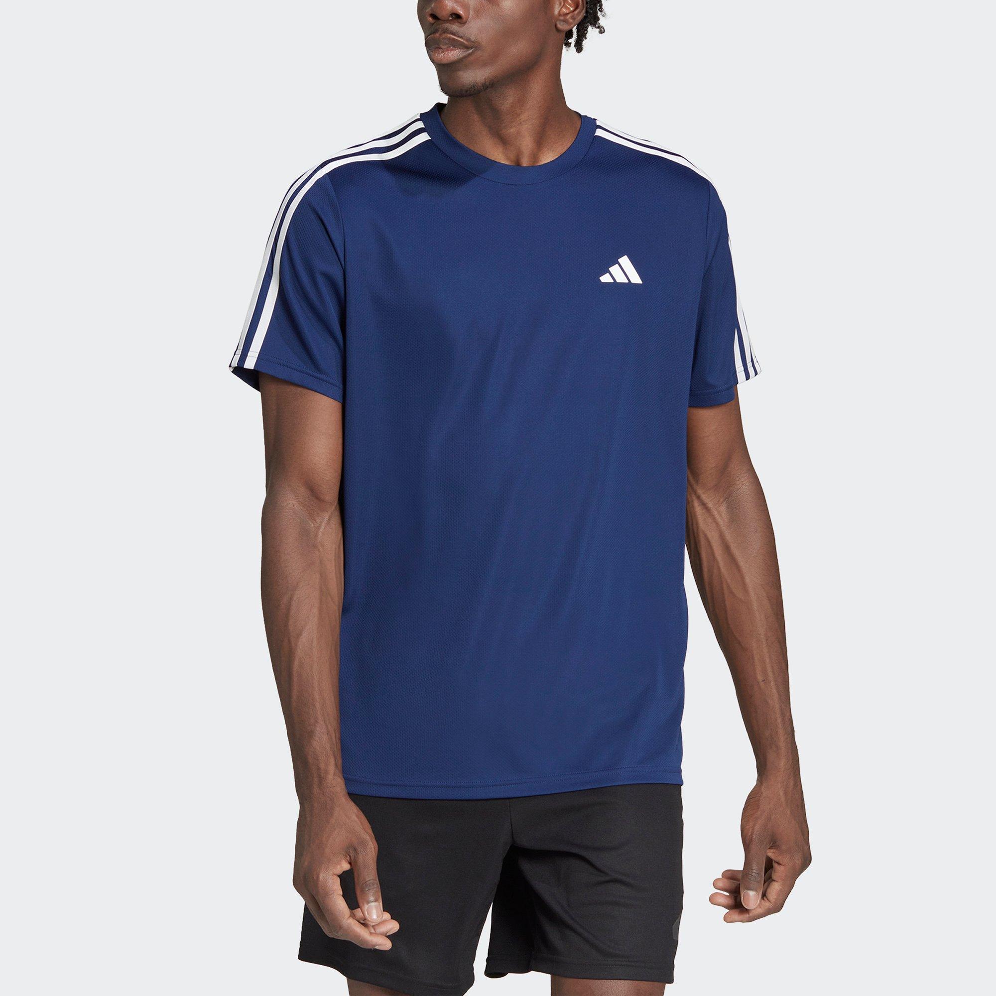 adidas | Train Essentials 3 Stripes Mens Performance T Shirt | Short ...