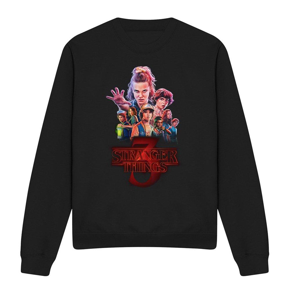 Black - Stranger Things - Stranger Things Season Three Poster Sweatshirt Bl - 4