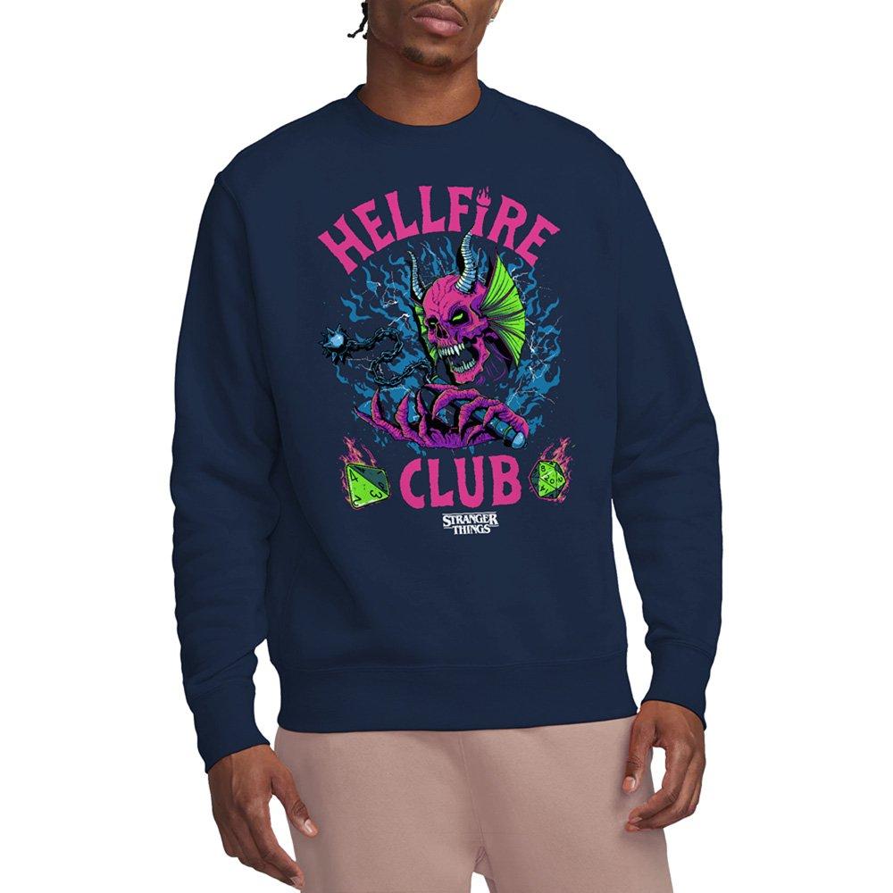 Navy - Stranger Things - Stranger Things Hellfire Neon Dice Sweatshirt Nav - 1