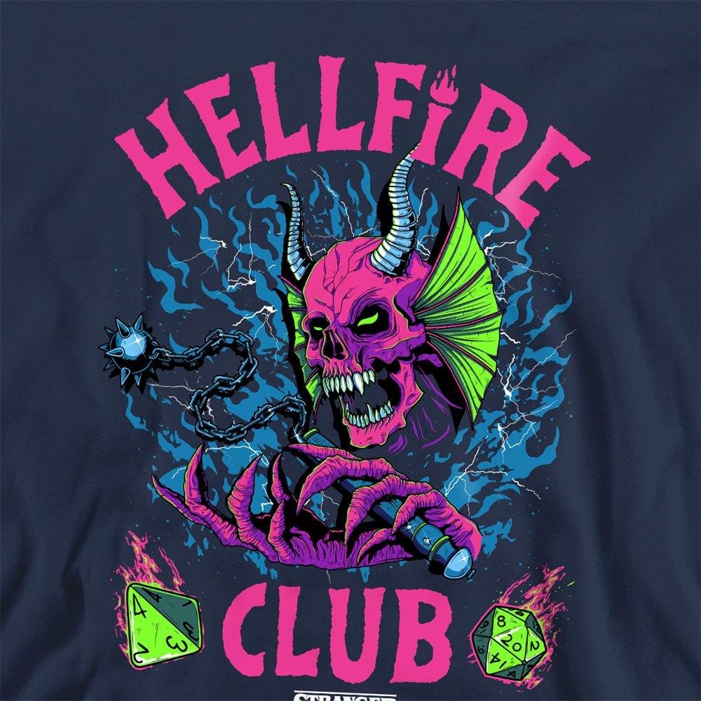 Navy - Stranger Things - Stranger Things Hellfire Neon Dice Sweatshirt Nav - 2