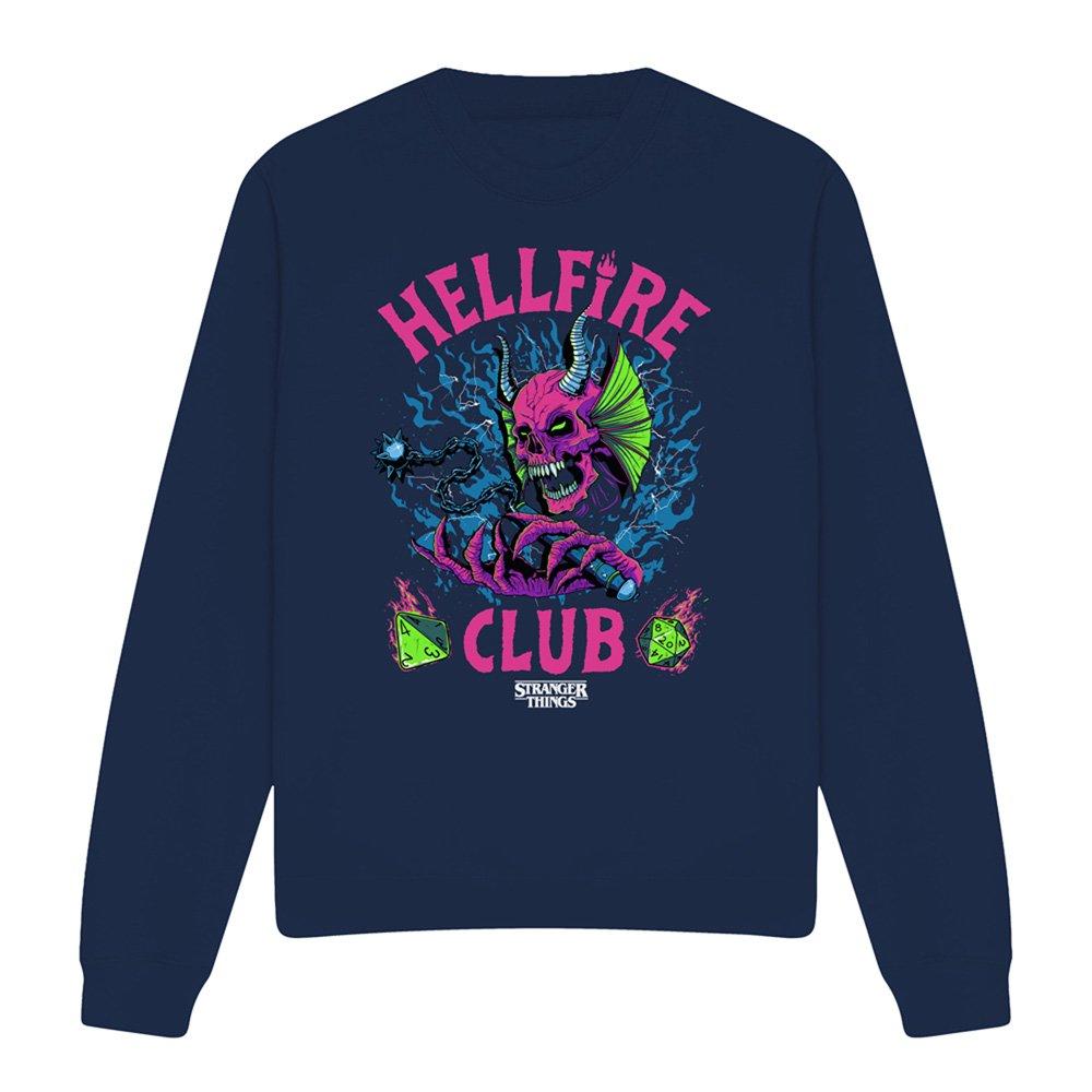 Navy - Stranger Things - Stranger Things Hellfire Neon Dice Sweatshirt Nav - 4