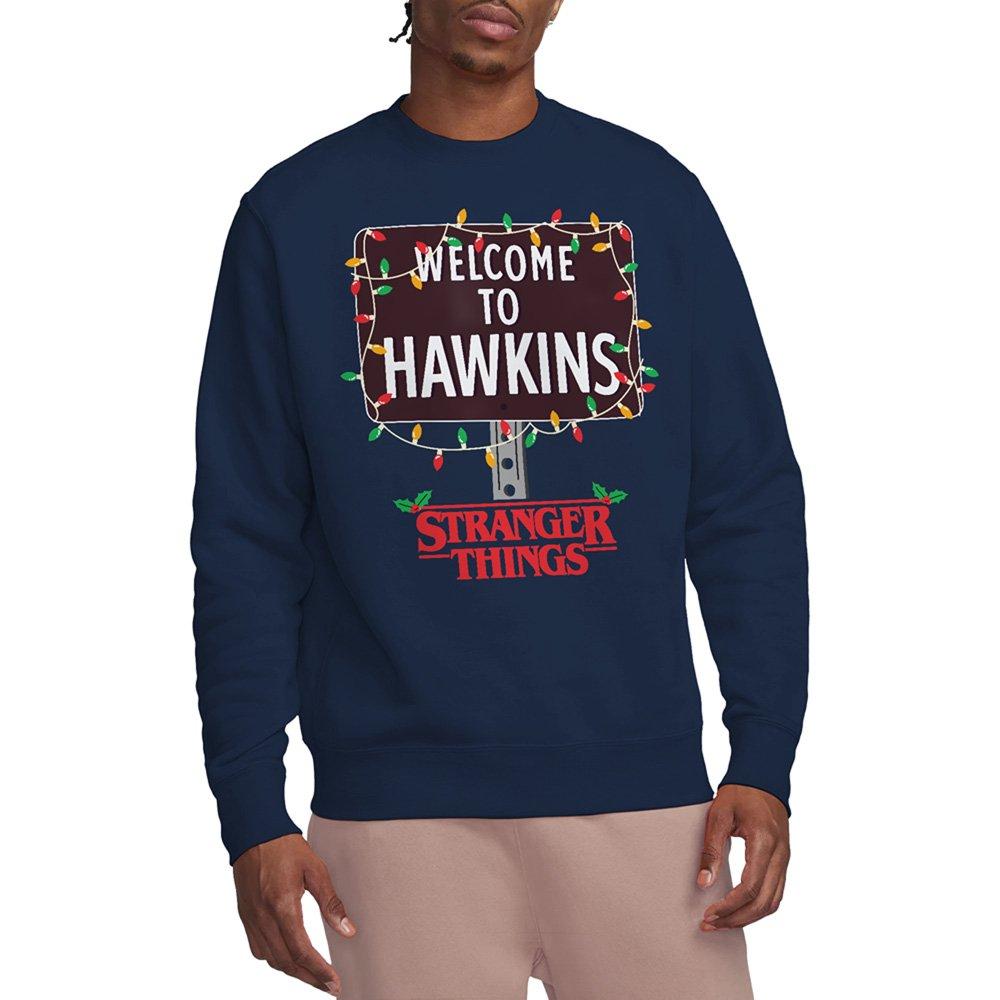 Navy - Stranger Things - Stranger Things Christmas Welcome To Hawkins Sweat - 1