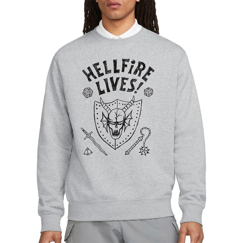 Light Grey - Stranger Things - Stranger Things Hellfire Graduation Sweatshirt At - 1