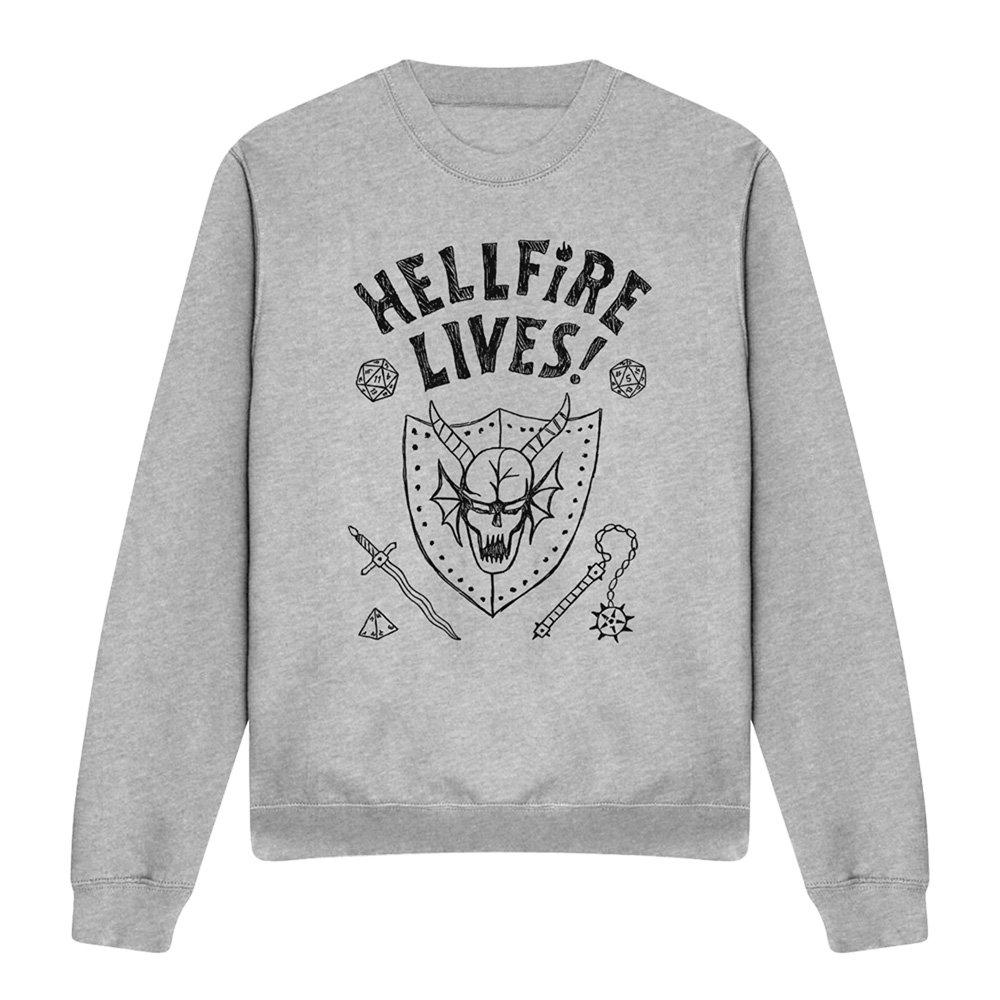 Light Grey - Stranger Things - Stranger Things Hellfire Graduation Sweatshirt At - 4
