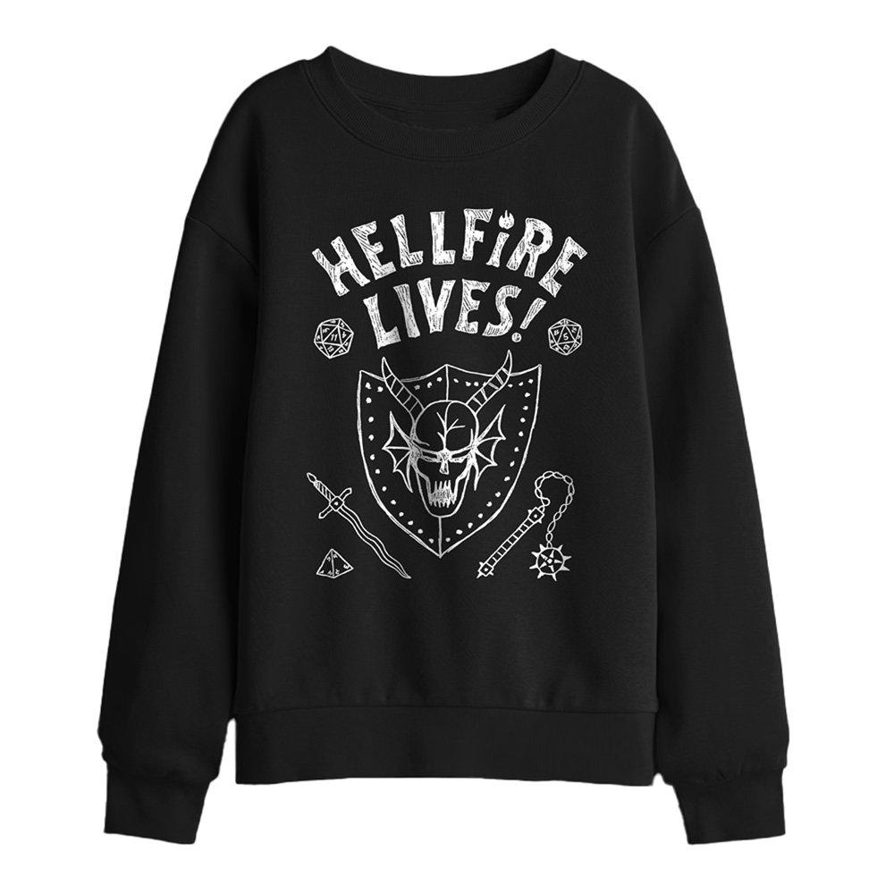 Black - Stranger Things - Stranger Things Hellfire Graduation Invert Kids Sw - 1