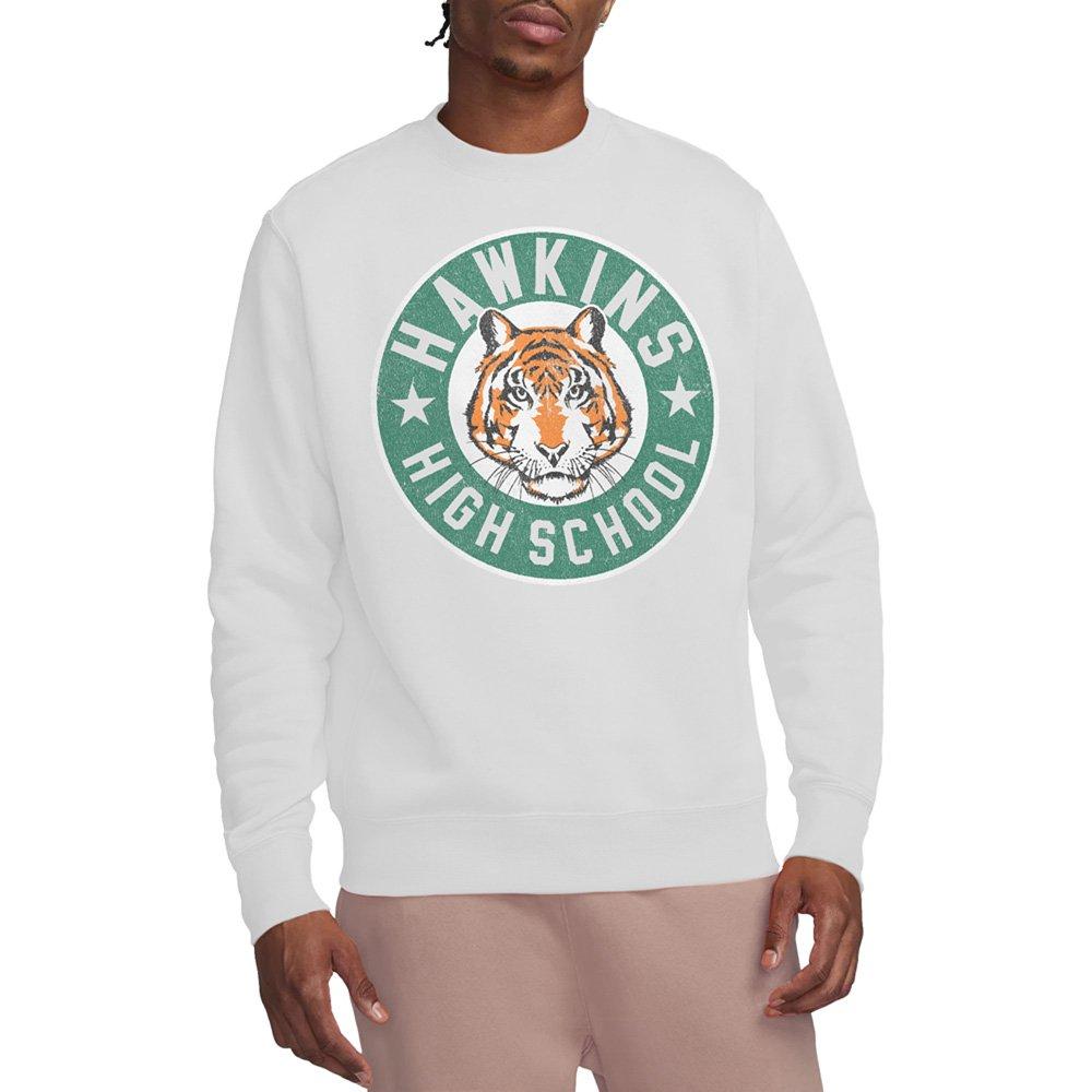 White - Stranger Things - Stranger Things Hawkins High Badge Sweatshirt Whi - 1