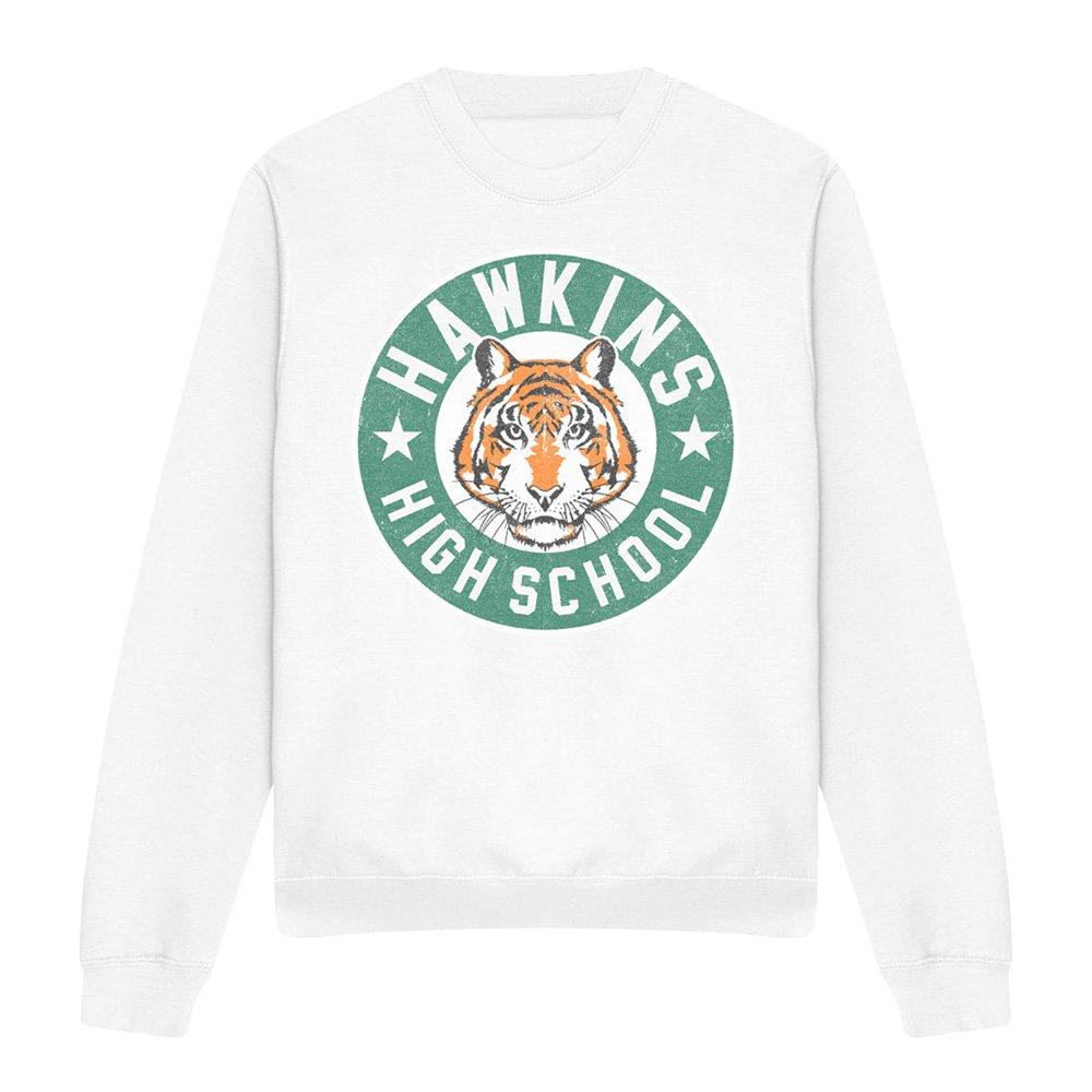 White - Stranger Things - Stranger Things Hawkins High Badge Sweatshirt Whi - 4