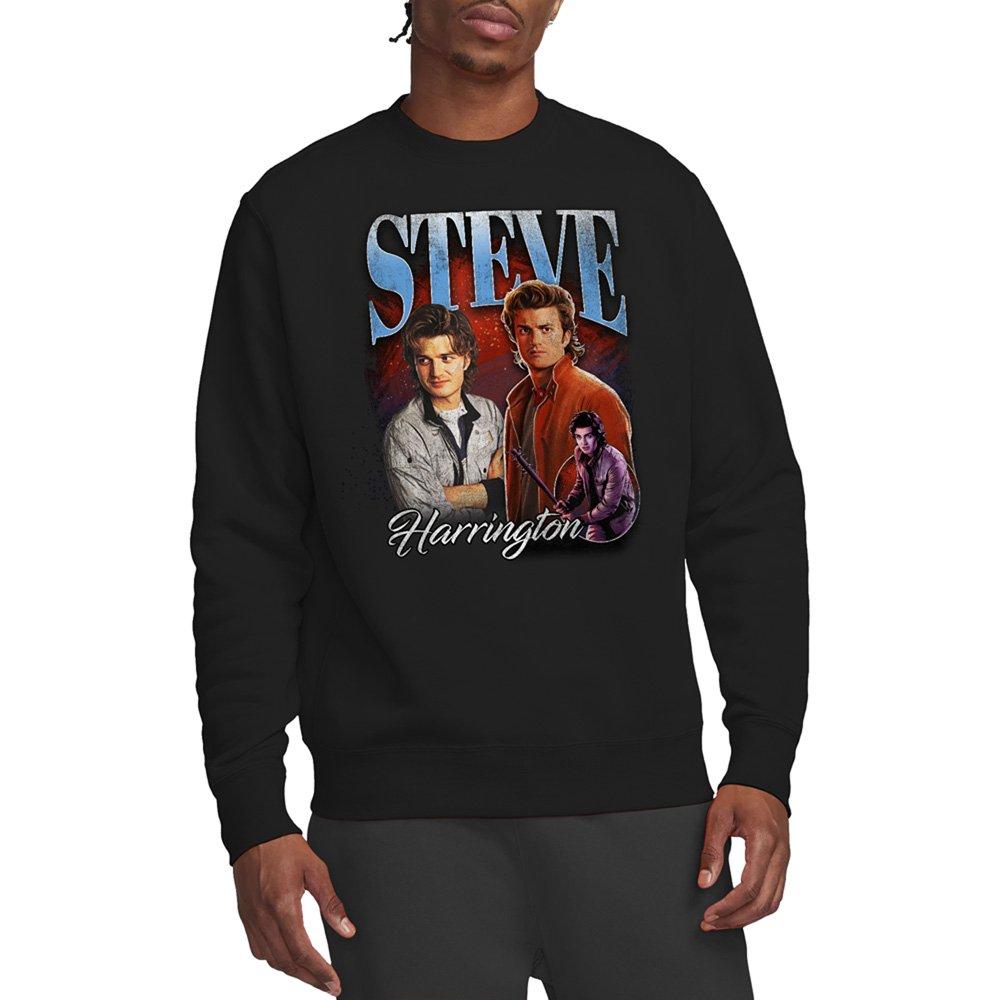 Black - Stranger Things - Stranger Things Steve Homage Sweatshirt Black - 1