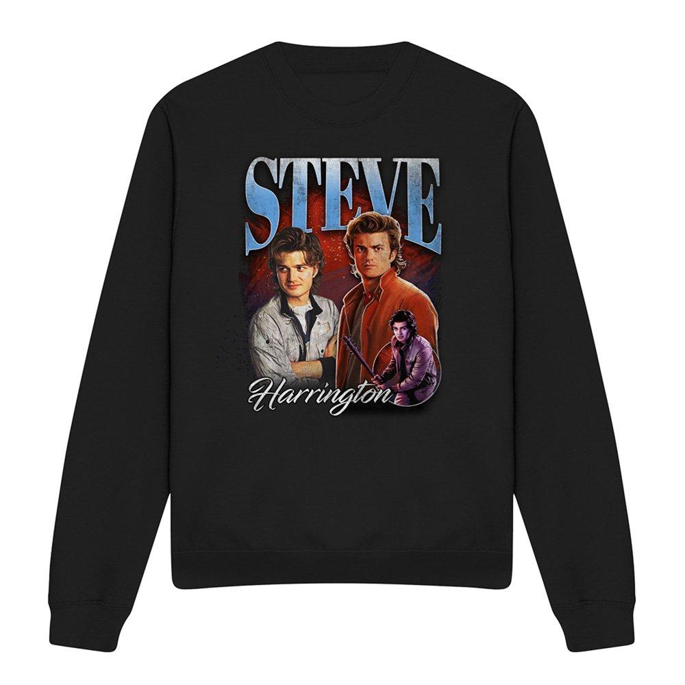Black - Stranger Things - Stranger Things Steve Homage Sweatshirt Black - 4