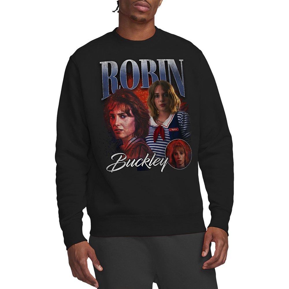 Black - Stranger Things - Stranger Things Robin Homage Sweatshirt Black - 1