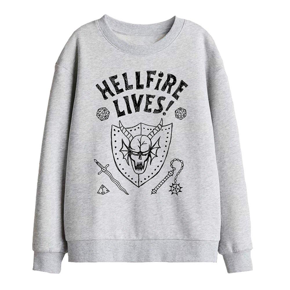Light Grey - Stranger Things - Stranger Things Hellfire Graduation Kids Sweatshir - 1