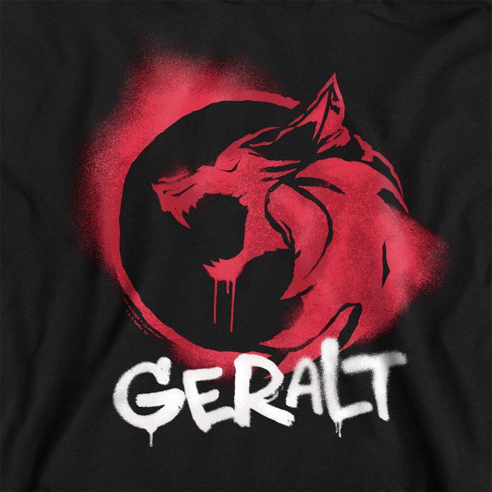Black - The Witcher - The Witcher Geralt Graffiti Spray Sweatshirt Blac - 2