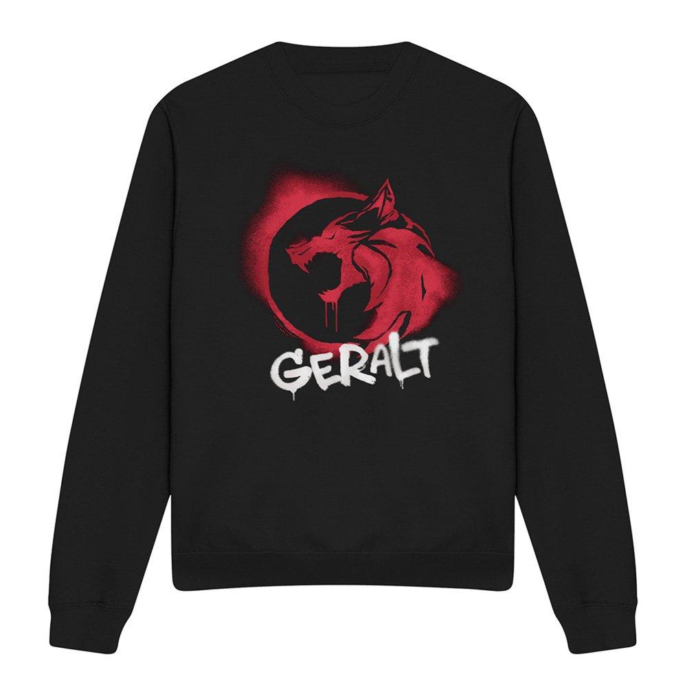 Black - The Witcher - The Witcher Geralt Graffiti Spray Sweatshirt Blac - 4