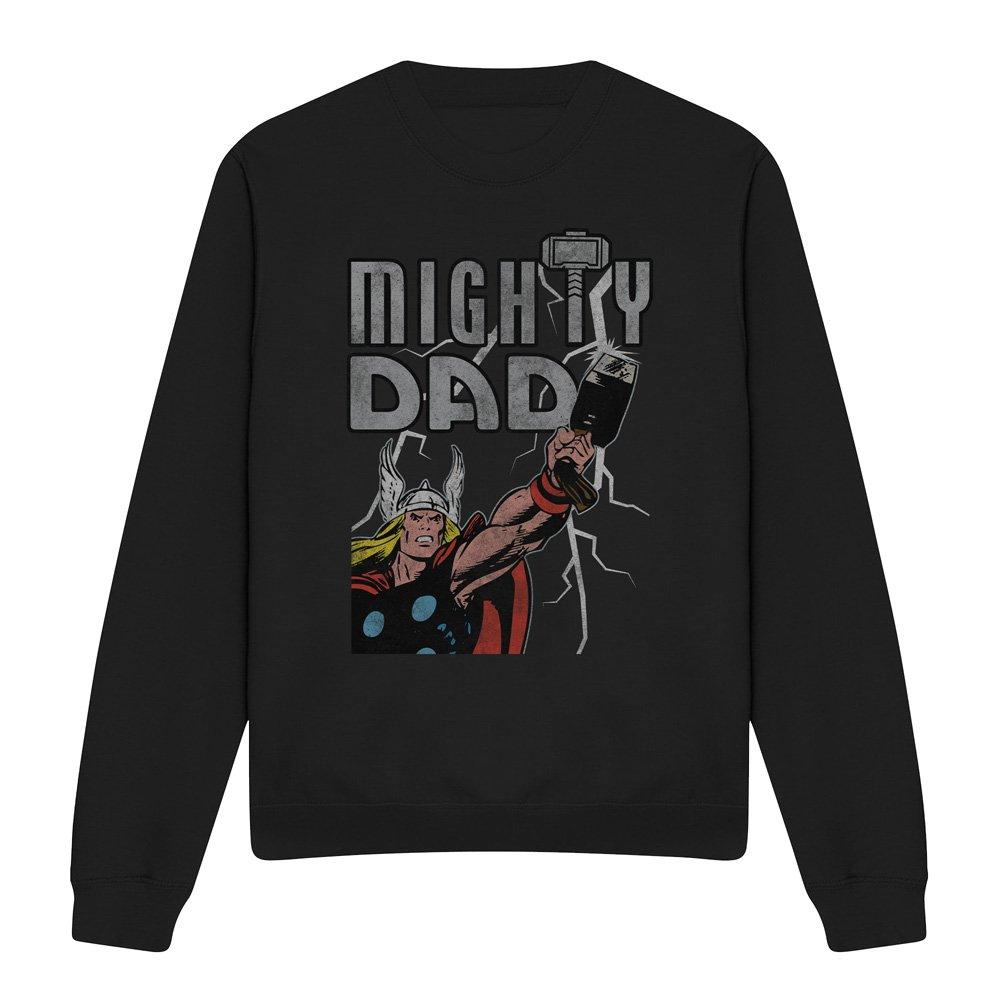 Black - Thor - Thor Fathers Day Mighty Dad Lightning Sweatshirt - 4