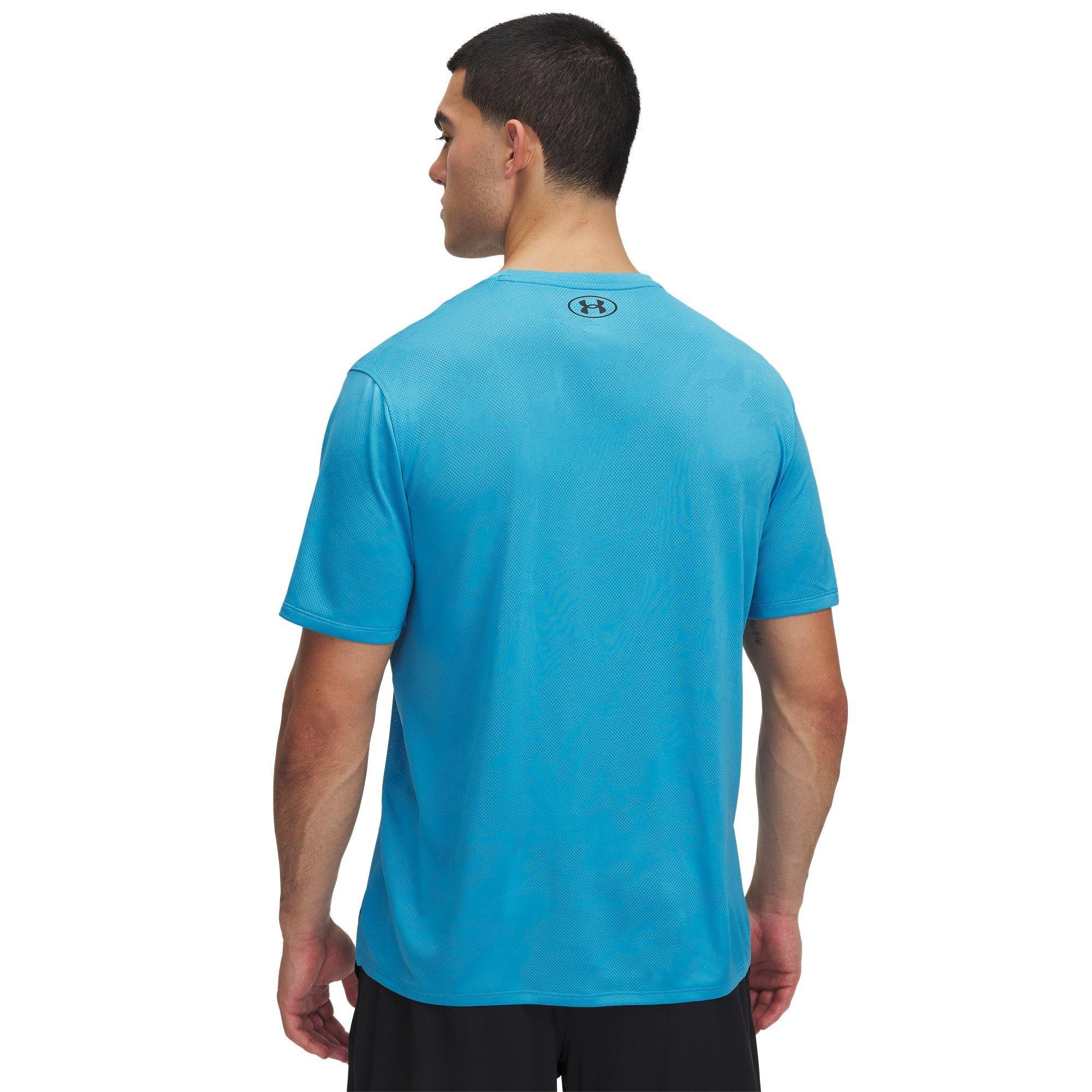 EtherBlue/Black - Under Armour - Men's Tech Vent Short-Sleeve Performance Gym Top - 2