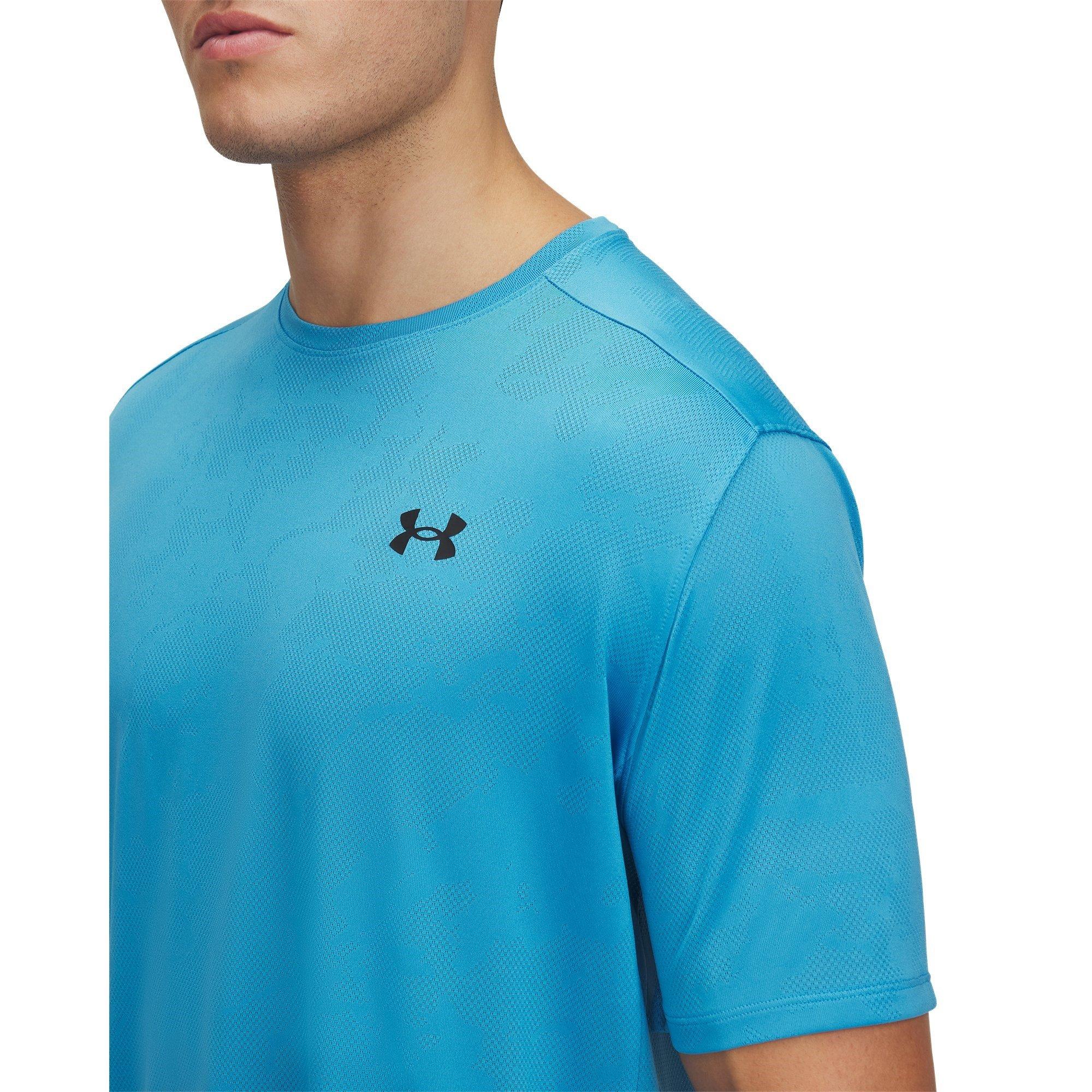 EtherBlue/Black - Under Armour - Men's Tech Vent Short-Sleeve Performance Gym Top - 3