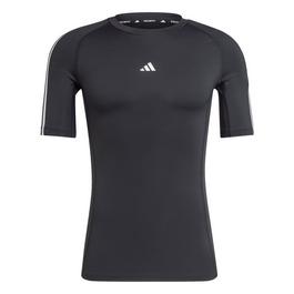 adidas Techfit Three Stripes Mens Performance T Shirt