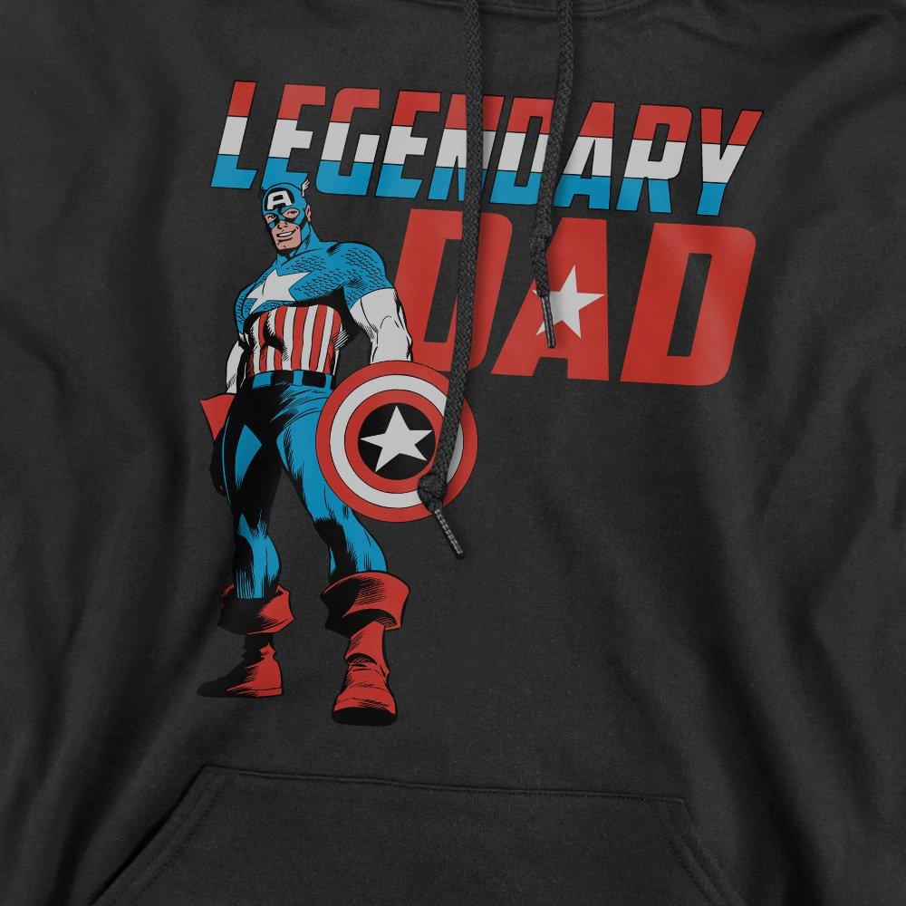 Black - Captain America - Captain America Fathers Day Legendary Dad Hoodie - 2