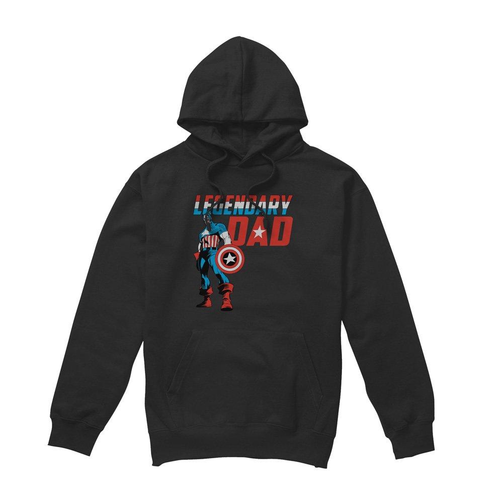 Black - Captain America - Captain America Fathers Day Legendary Dad Hoodie - 4