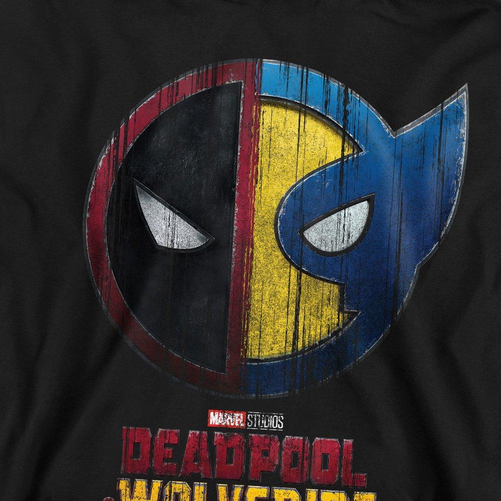 Black - Marvel - DEADPOOL & WOLVERINE WORN CREST Sweatshirt Black - 2