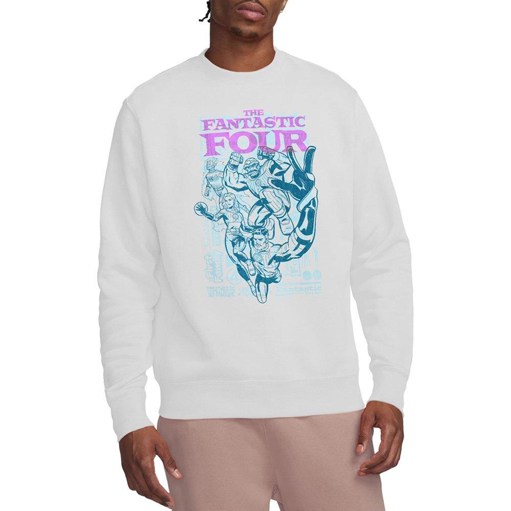 White - Marvel - Fantastic Four Lineart Heroic First Family Sweatsh - 1