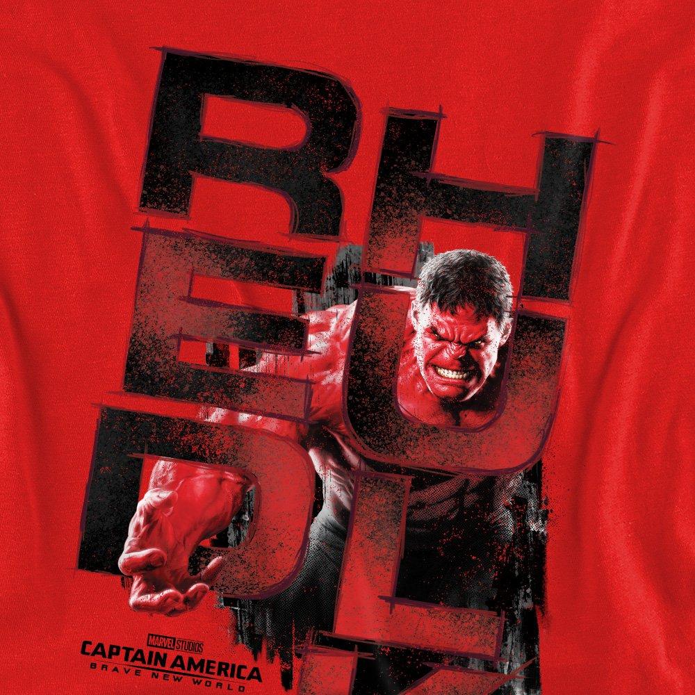 Red - Marvel - Captain America Brave New World Red Hulk Grit Swea - 2