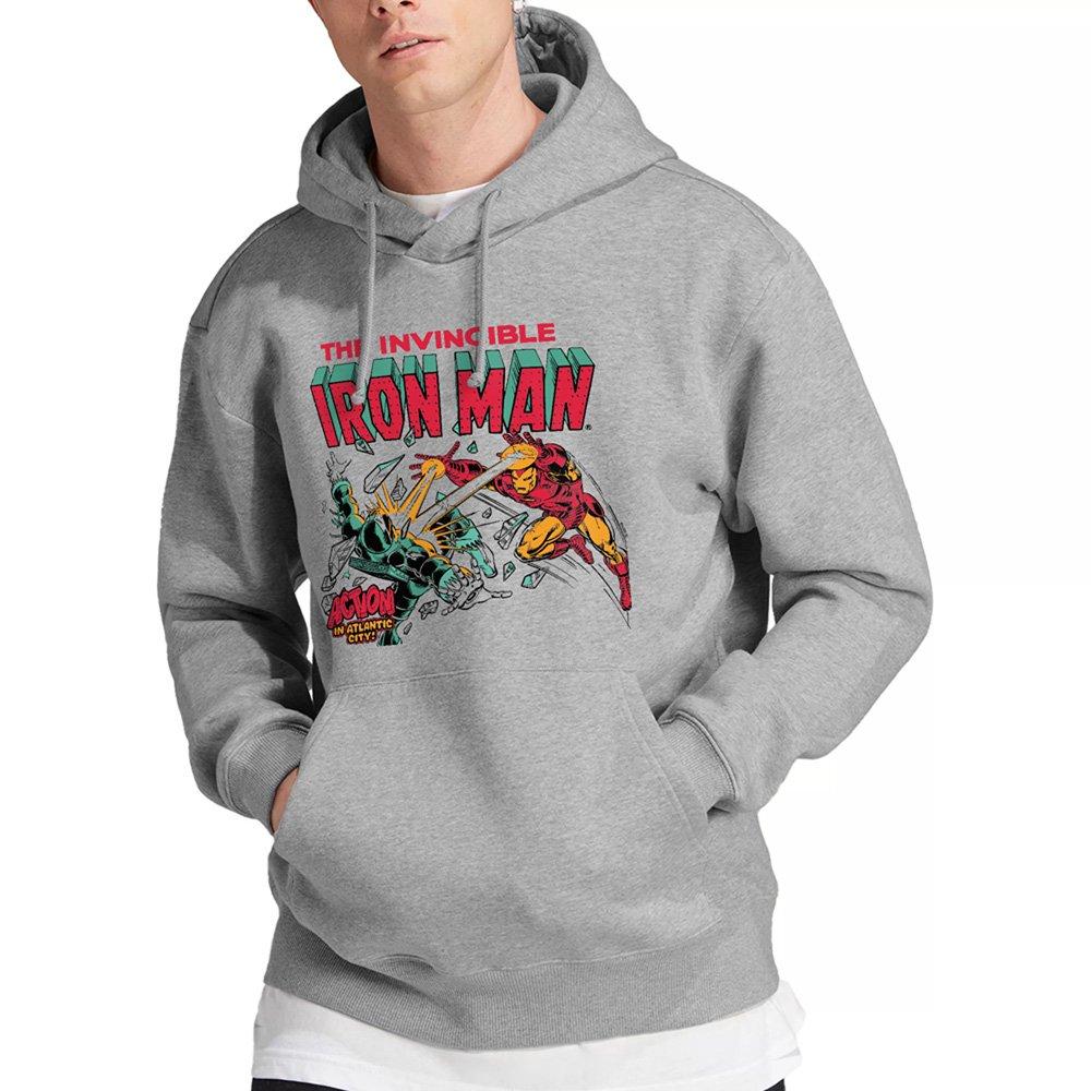 Grey - Marvel - Iron Man Blast Cotton Hoodie - 1