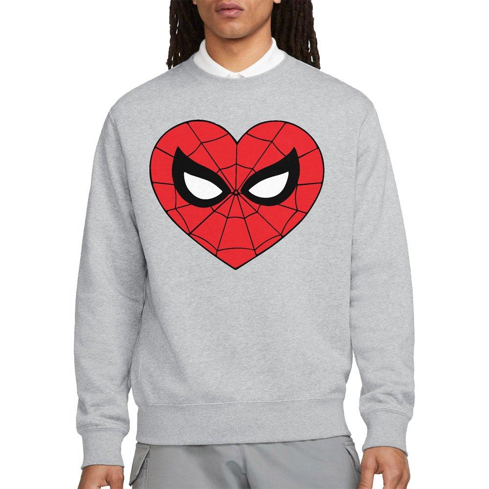 Light Grey - Marvel - Spiderman Classic Heart Sweatshirt Athletic Heath - 1