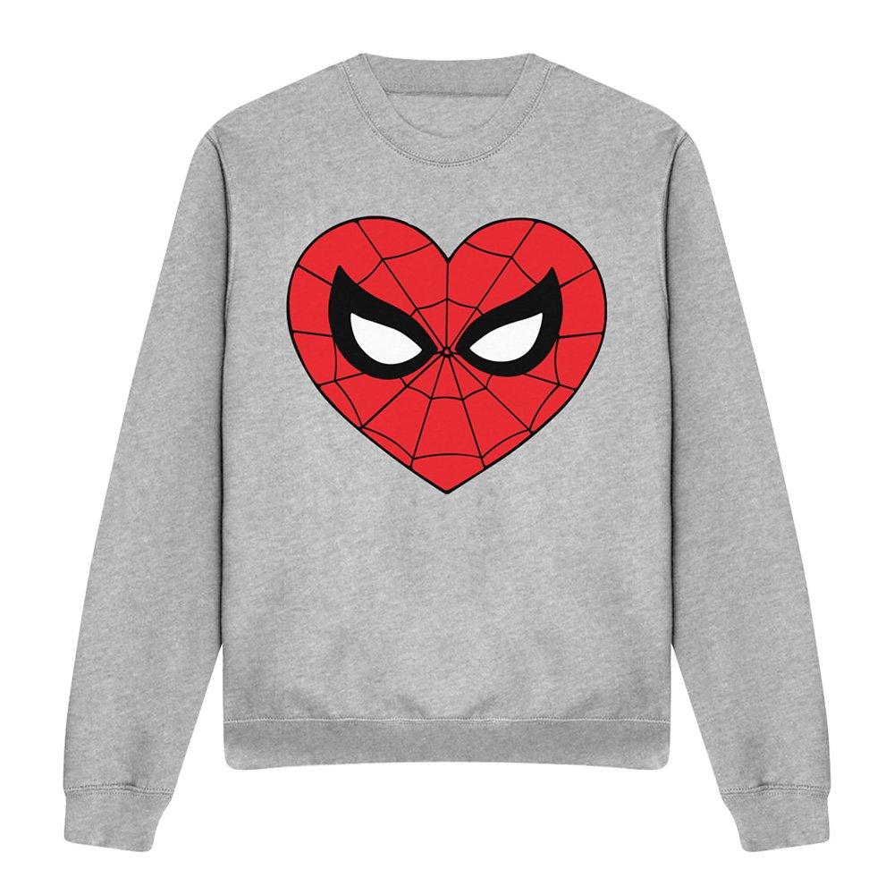 Light Grey - Marvel - Spiderman Classic Heart Sweatshirt Athletic Heath - 4