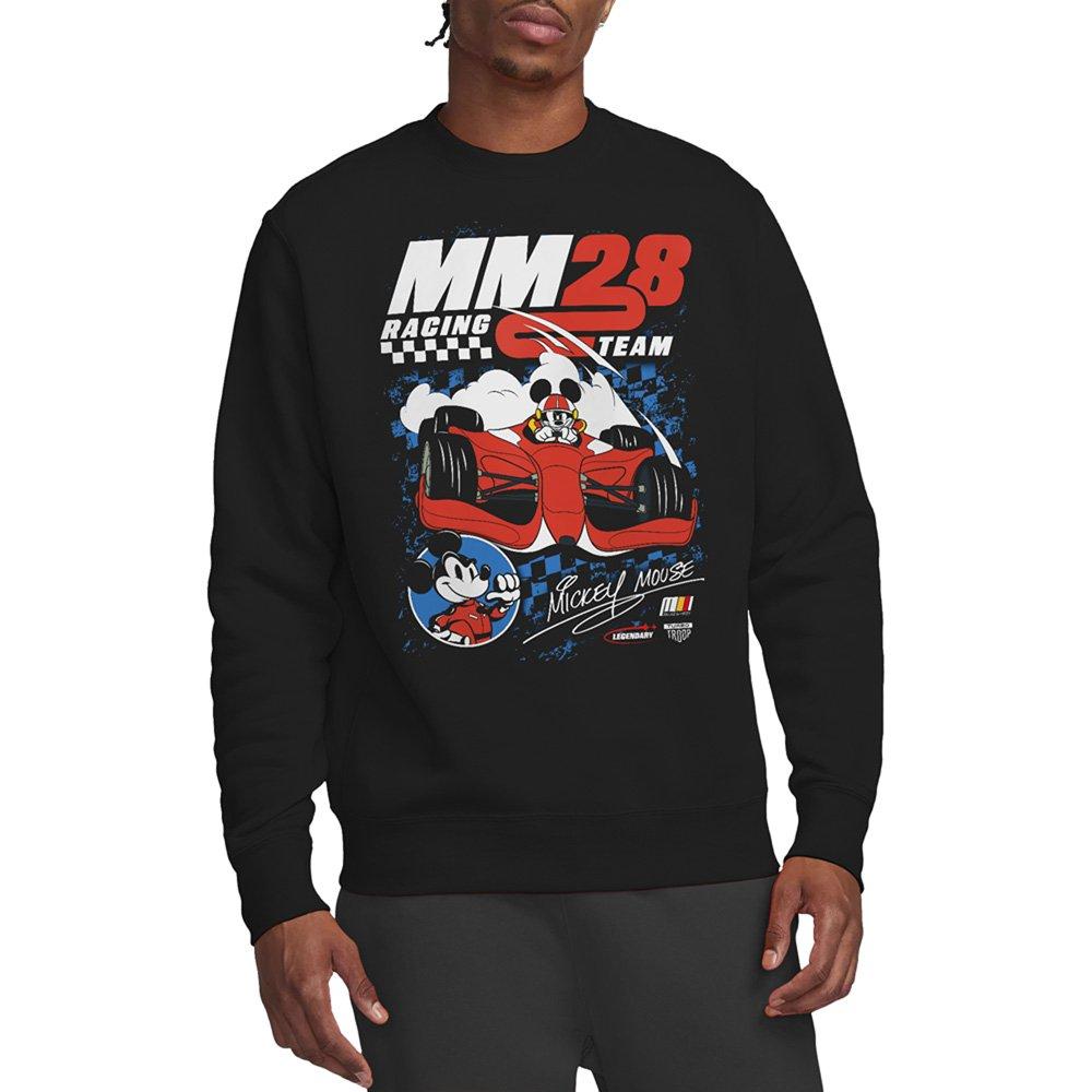 Black - Disney - Mickey Mouse Racing Chequered Sweatshirt Black - 1