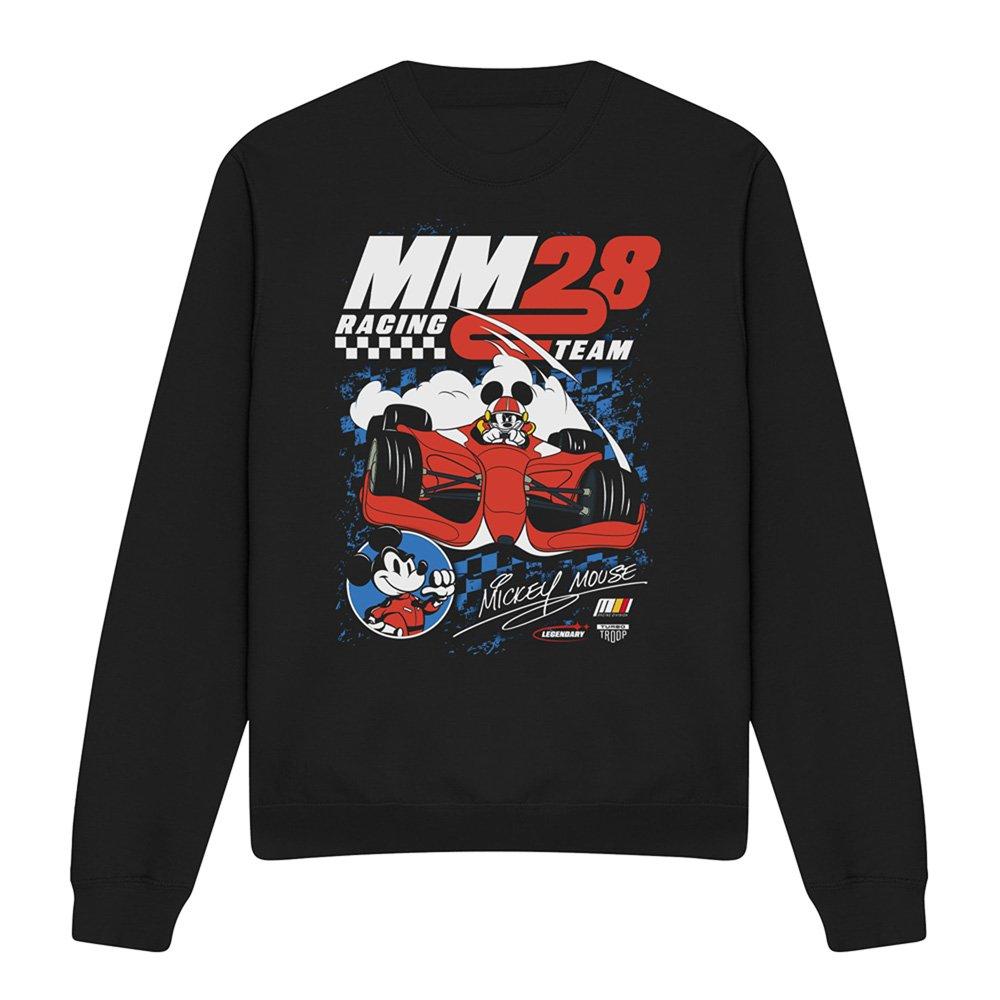 Black - Disney - Mickey Mouse Racing Chequered Sweatshirt Black - 4