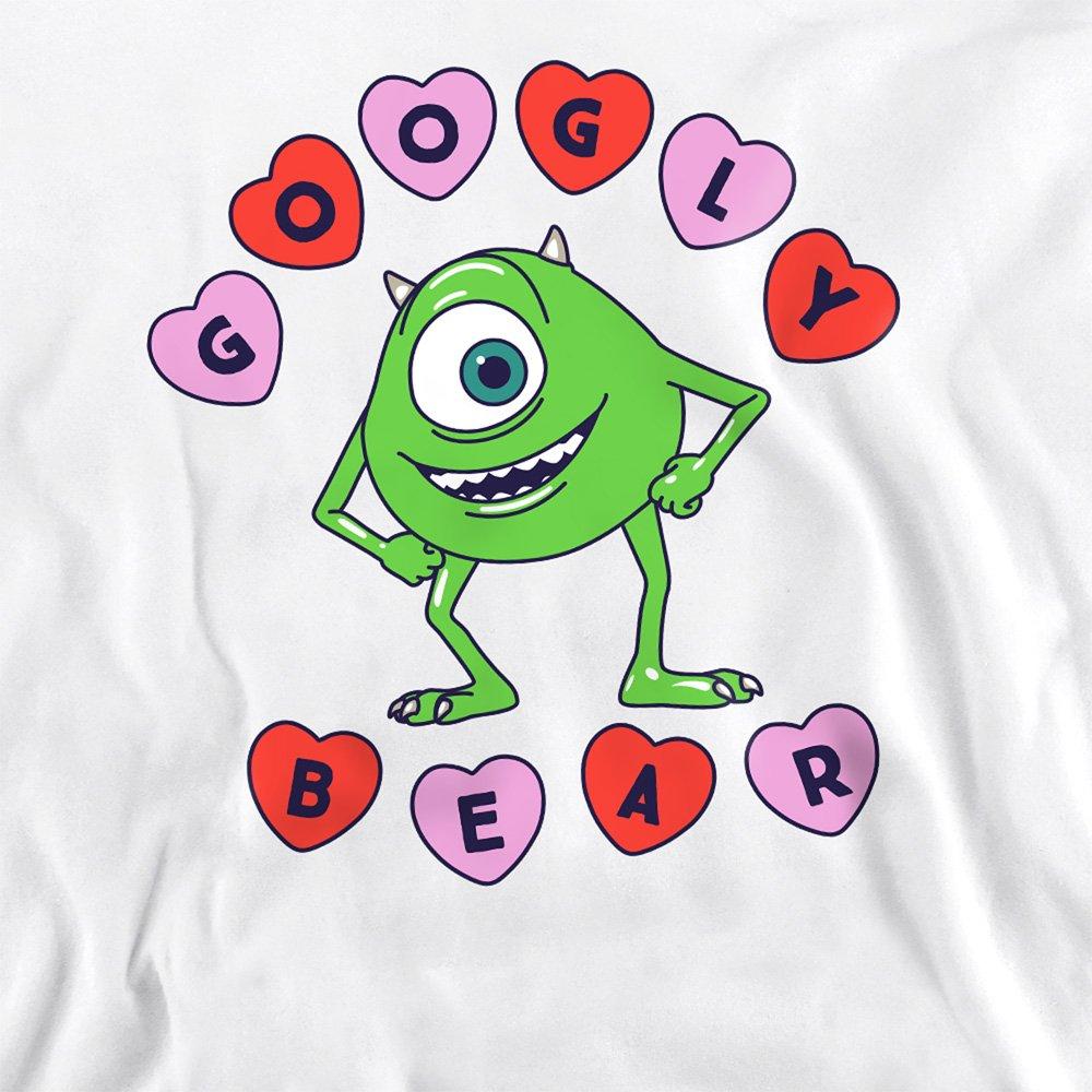 White - Disney - Mike Wazowski Googly Bear Hearts Sweatshirt White - 2