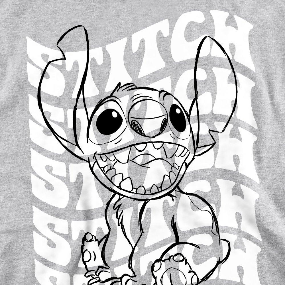 Light Grey - Disney - Lilo & Stitch Sketch Name Repeat Sweatshirt Light - 2