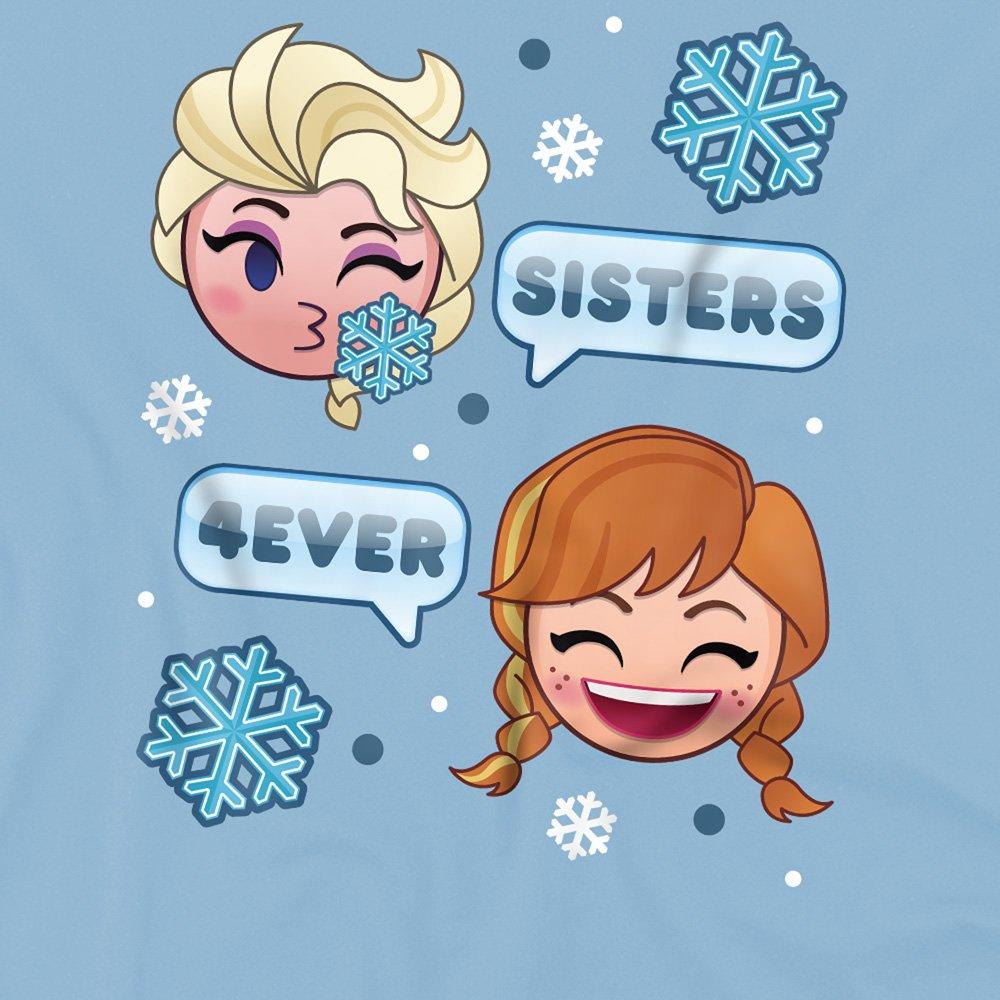 Light Blue - Disney - Elsa And Anna Emoji Kids Sweatshirt Light Blue - 2