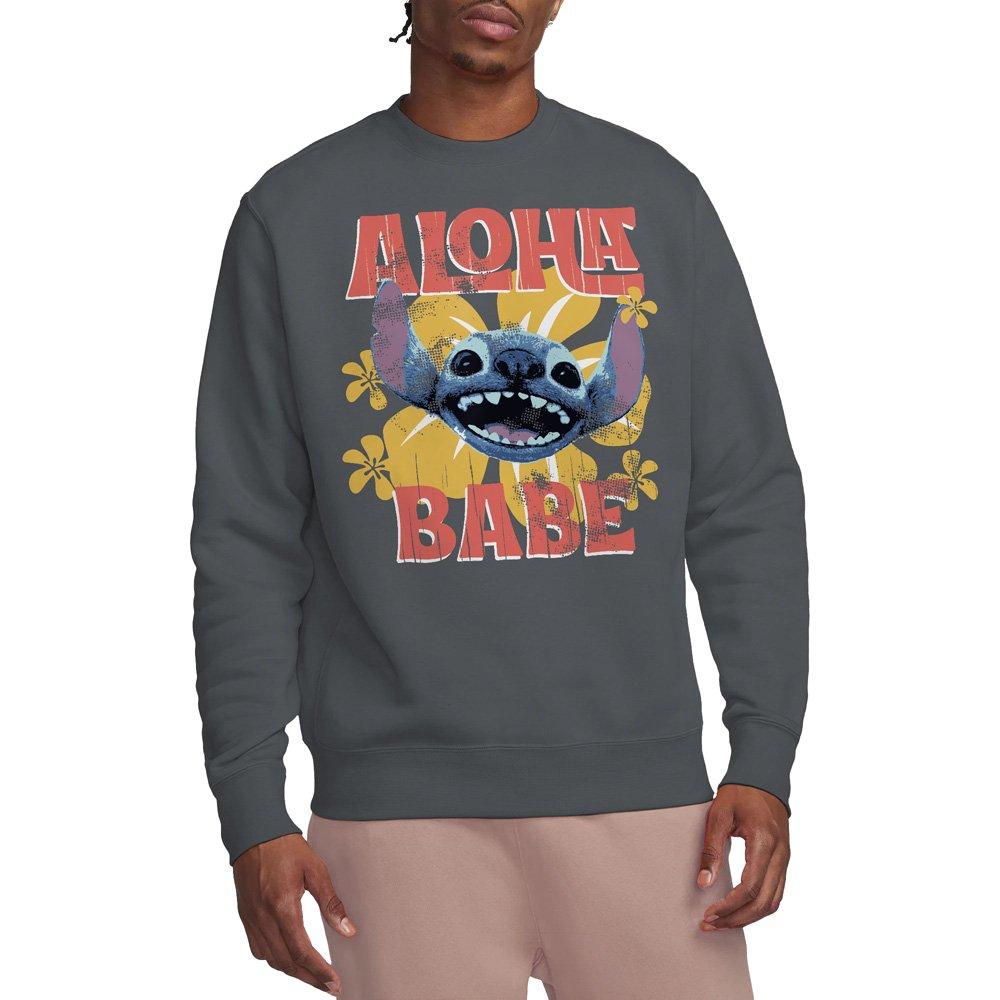 Charcoal - Disney - Stitch Movie Aloha Babe Adults Sweatshirt Charcoa - 1