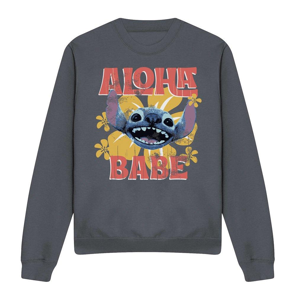 Charcoal - Disney - Stitch Movie Aloha Babe Adults Sweatshirt Charcoa - 4