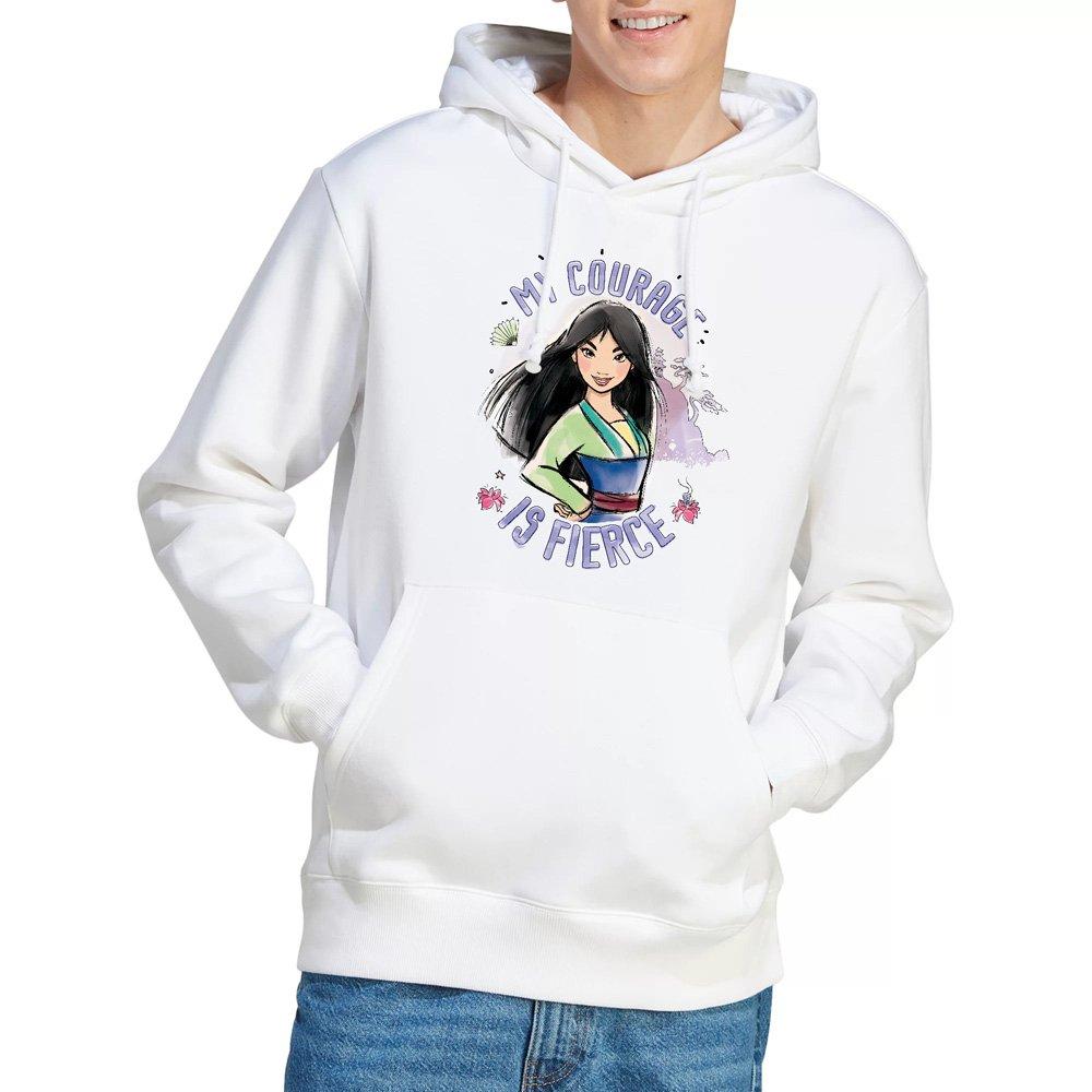 White - Disney - Mulan My Courage is Fierce Mens Hoodie White - 1
