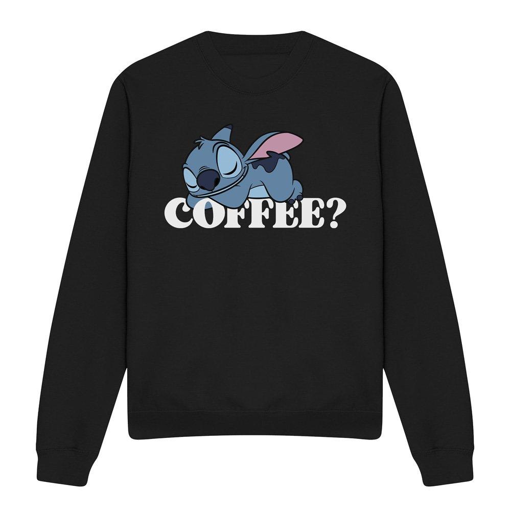Black - Disney - Lilo And Stitch Coffee? Adults Crew Sweatshirt Bl - 4