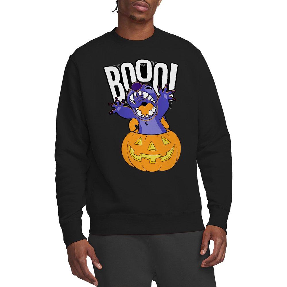 Black - Disney - Lilo & Stitch Laughing Pumpkin Sweatshirt Black - 1