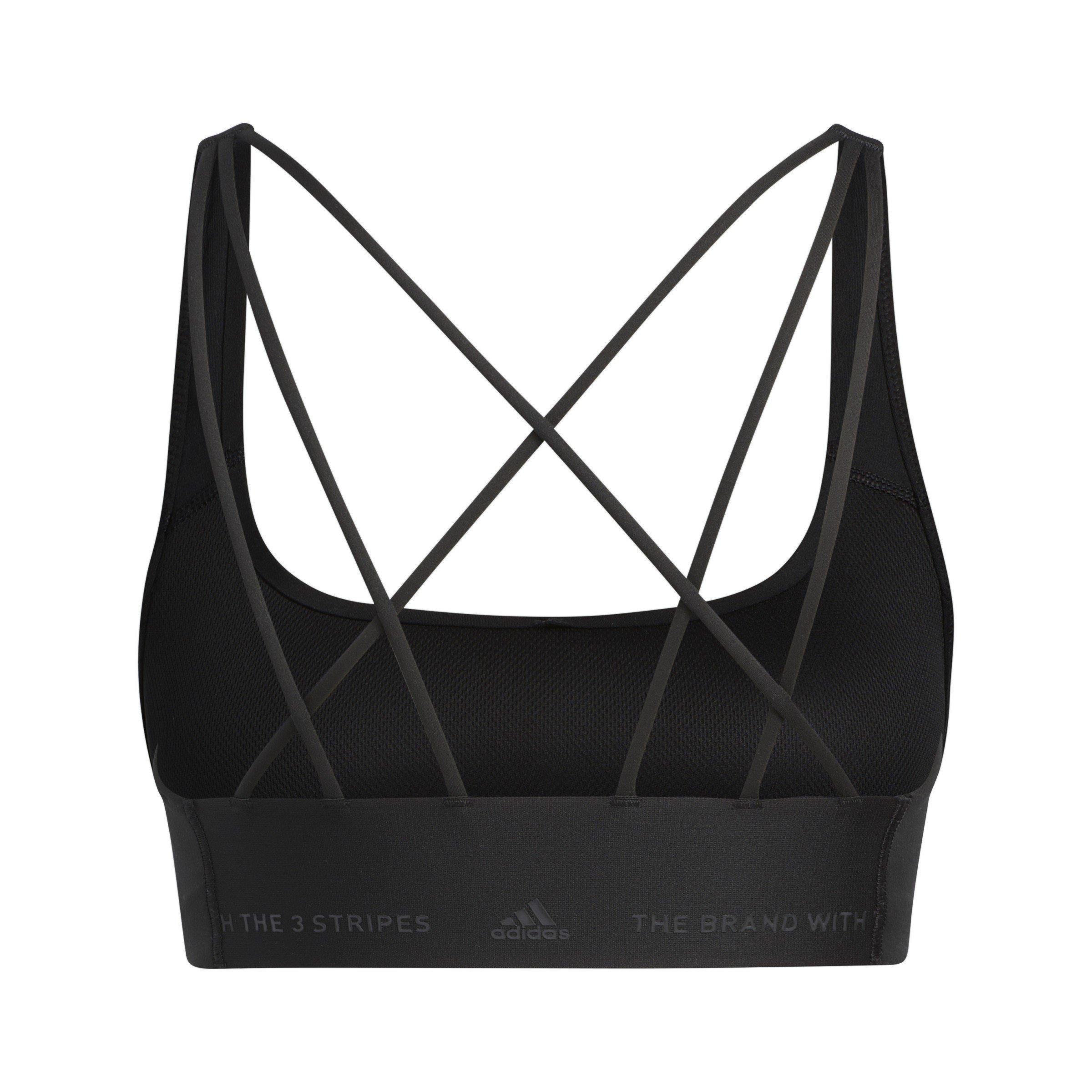 Schwarz - adidas - Stud Mid Support Bra Womens - 2