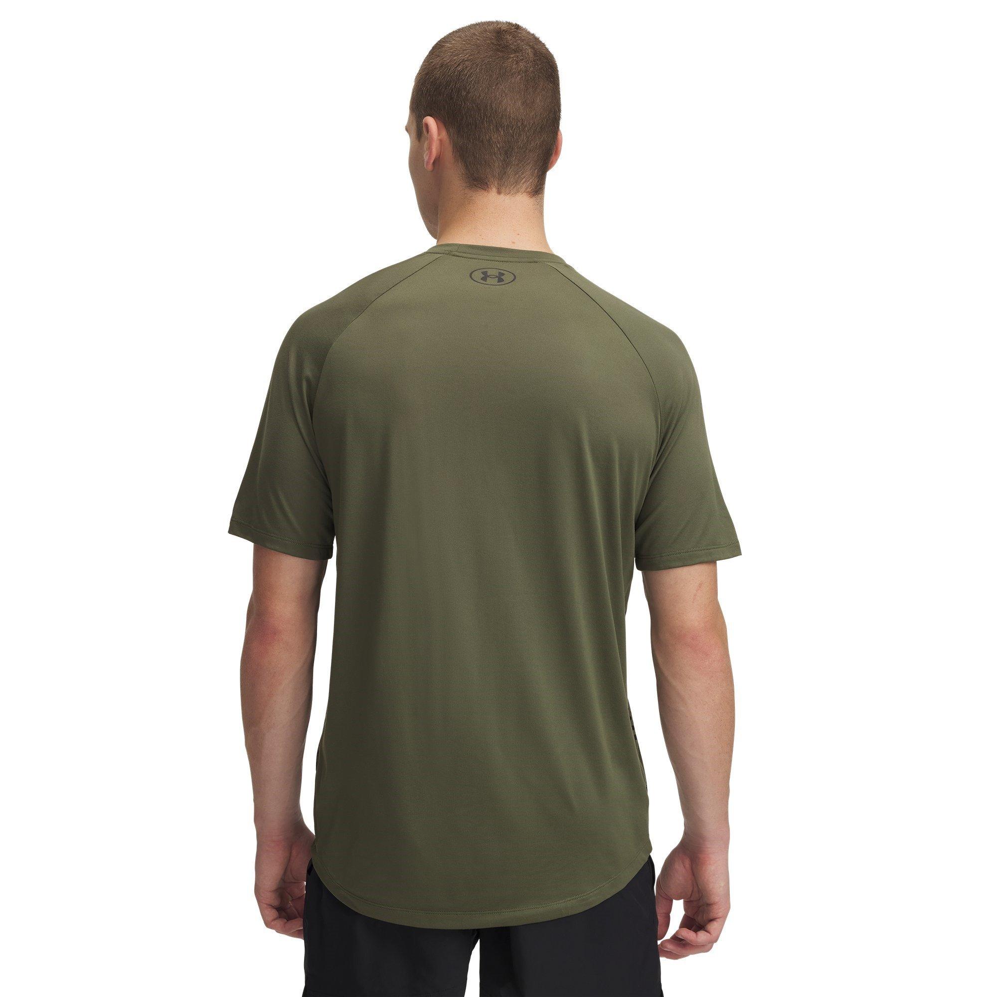 Marine Grn/Blk - Under Armour - Men's Tech Fade Short-Sleeve Performance Gym Top - 2