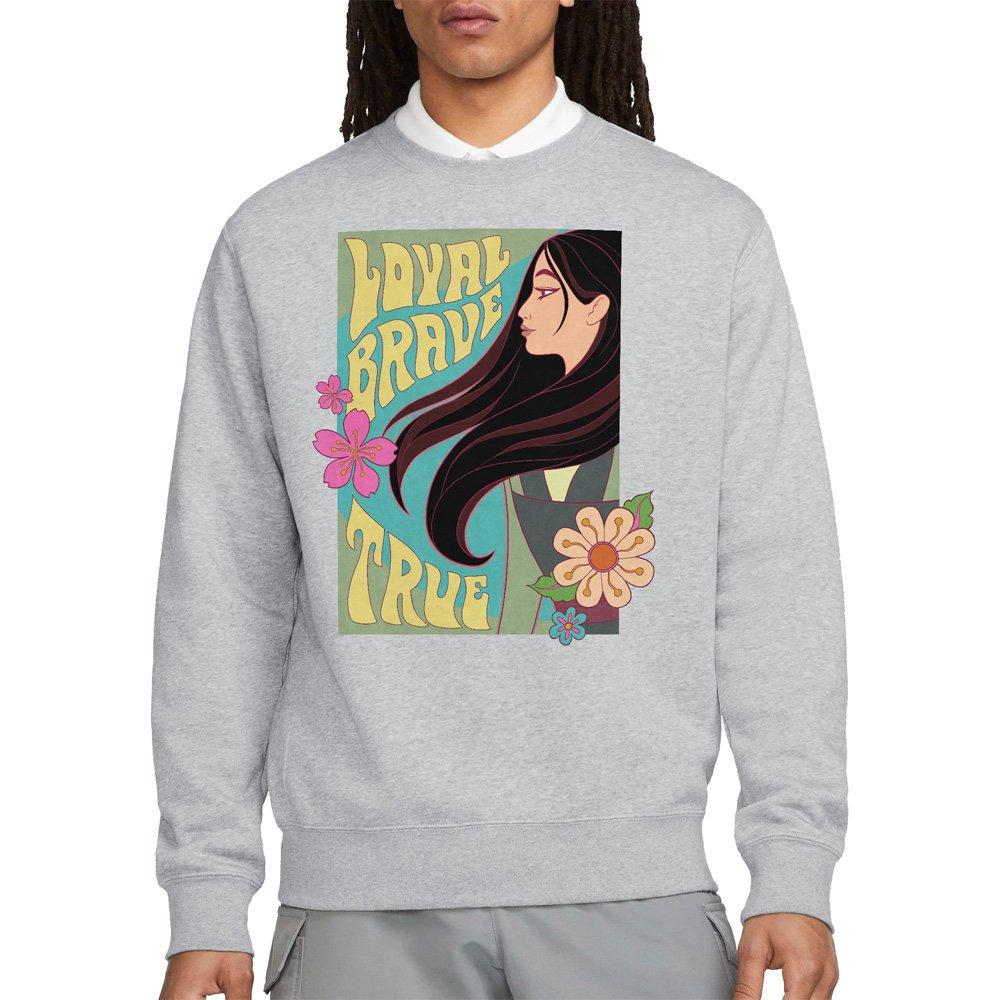 Light Grey - Disney - Mulan Loyal Brave True Profile Sweatshirt Light Gr - 1