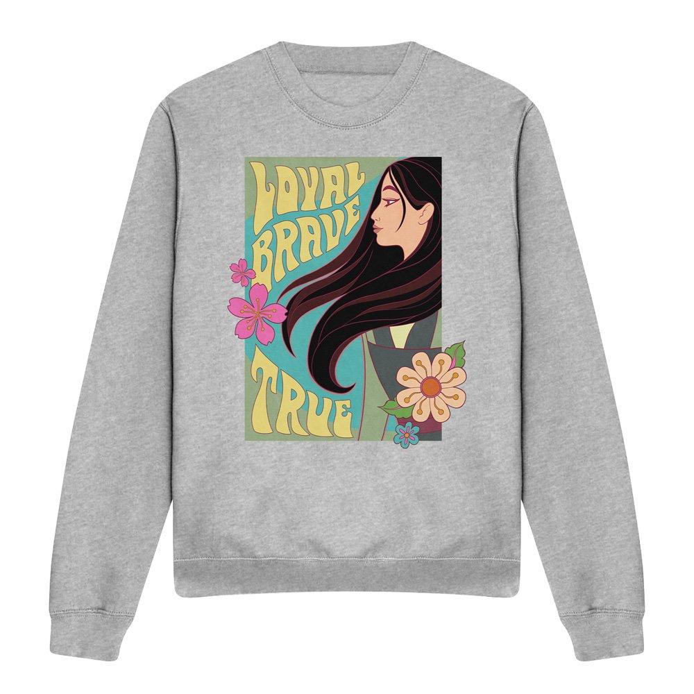 Light Grey - Disney - Mulan Loyal Brave True Profile Sweatshirt Light Gr - 4
