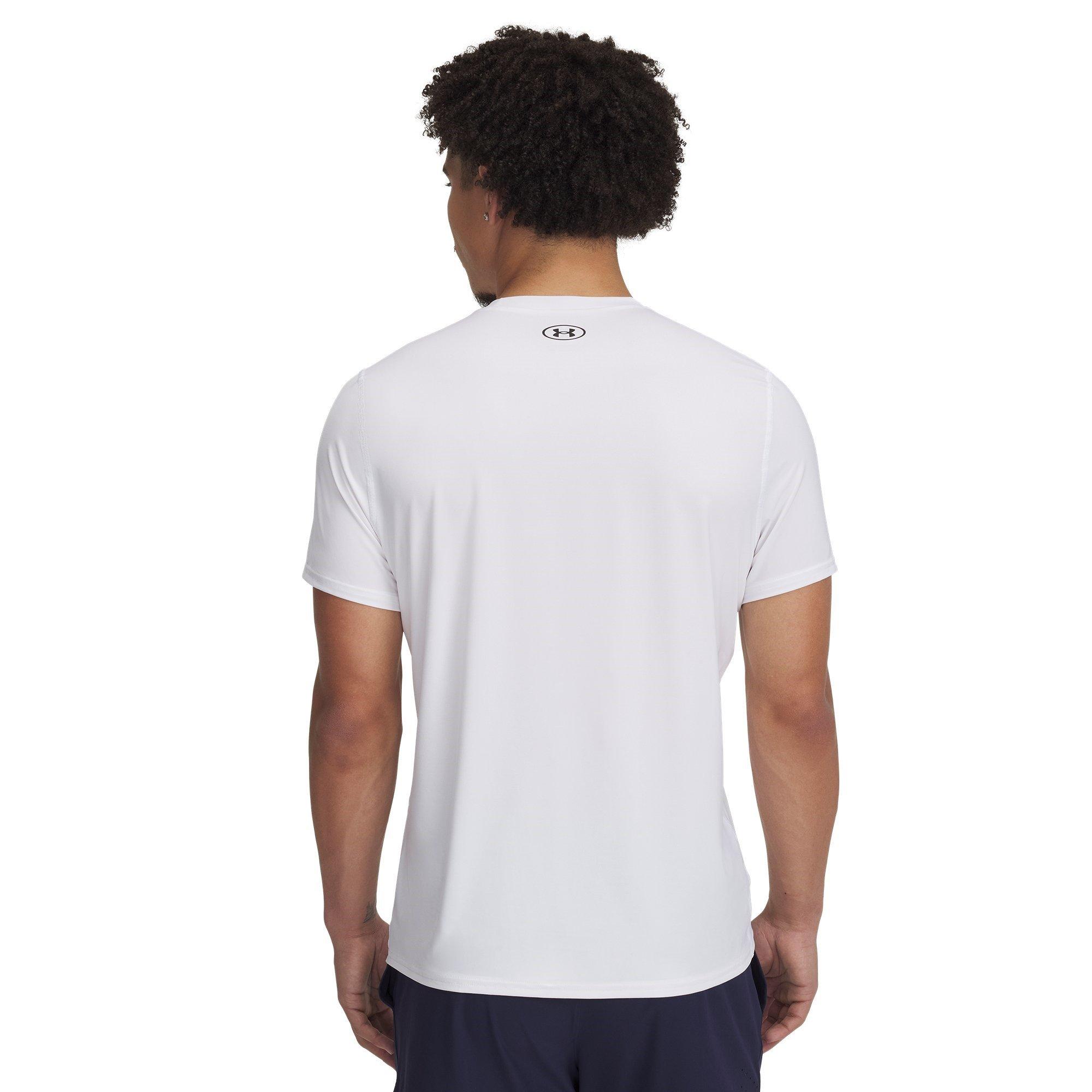 White/Black - Under Armour - Men's Heatgear Fitted Short-Sleeve Performance Gym Top - 2
